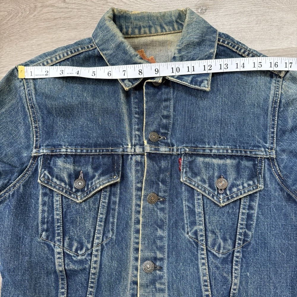 Vintage 60s Levis 557XX Big E Denim Jacket Type 3 557 XX Every Garment USA 40 - Picture 9 of 16